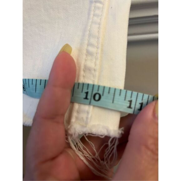 Stradivarius Culotte High-rise Wide Leg Ankle Jeans sz 28 / 6 raw hem 90's - Picture 6 of 7